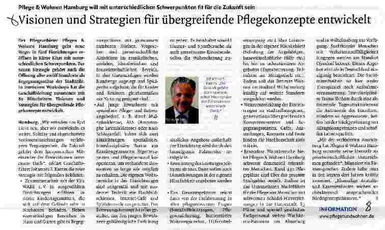 Vorschauseite 1: Visionen und Strategien für übergreifende Pflegekonzepte entwickelt