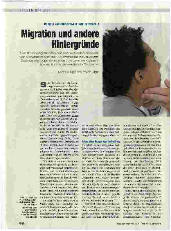 Vorschauseite 1: Migration und andere Hintergründe