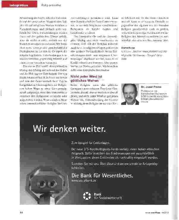 Vorschauseite 3: Christen und Muslime begegnen sich mit Respekt