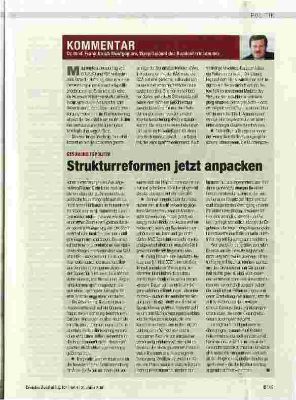 Vorschauseite 1: Strukturreformen jetzt anpacken