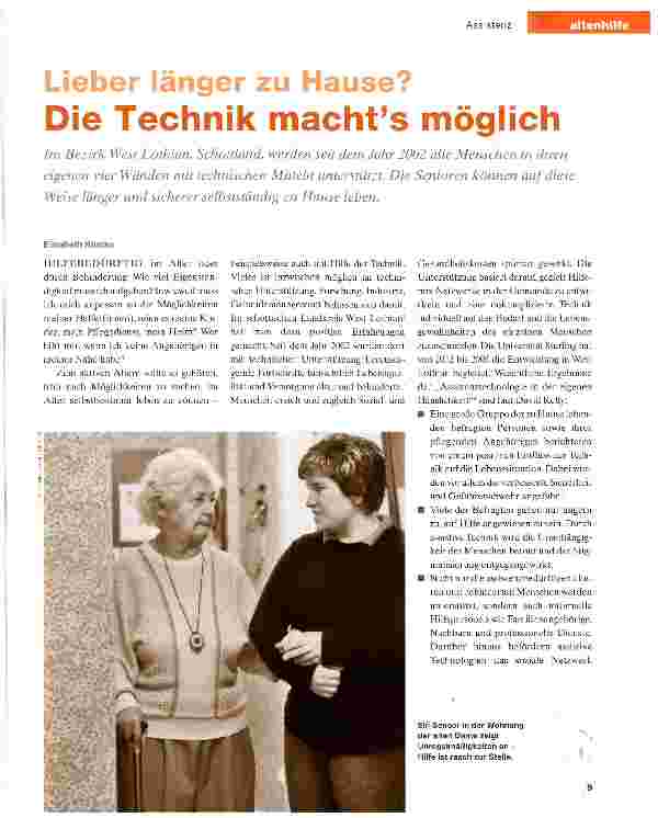 Vorschauseite 1: Lieber länger zu Hause? Die Technik macht es möglich