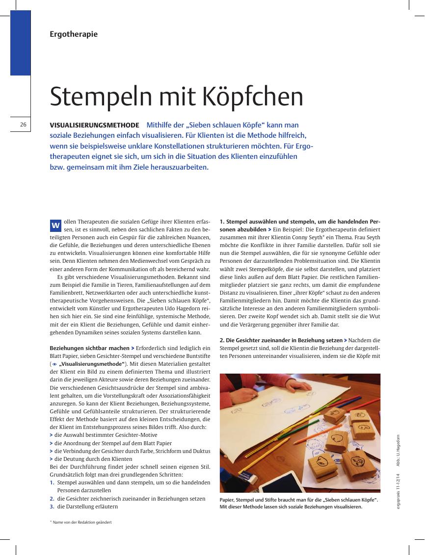 Vorschauseite 1: Visualisierungsmethode ? Stempeln mit Köpfchen