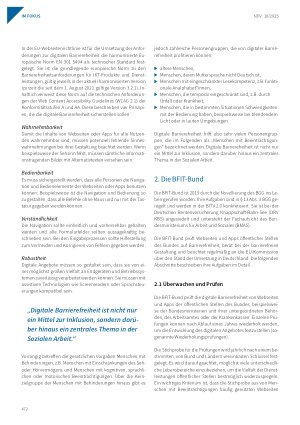 Vorschauseite 2: Digitale Teilhabe fördern: Die Überwachungsstelle des Bundes für Barrierefreiheit von Informationstechnik (BFIT-Bund) stellt sich vor