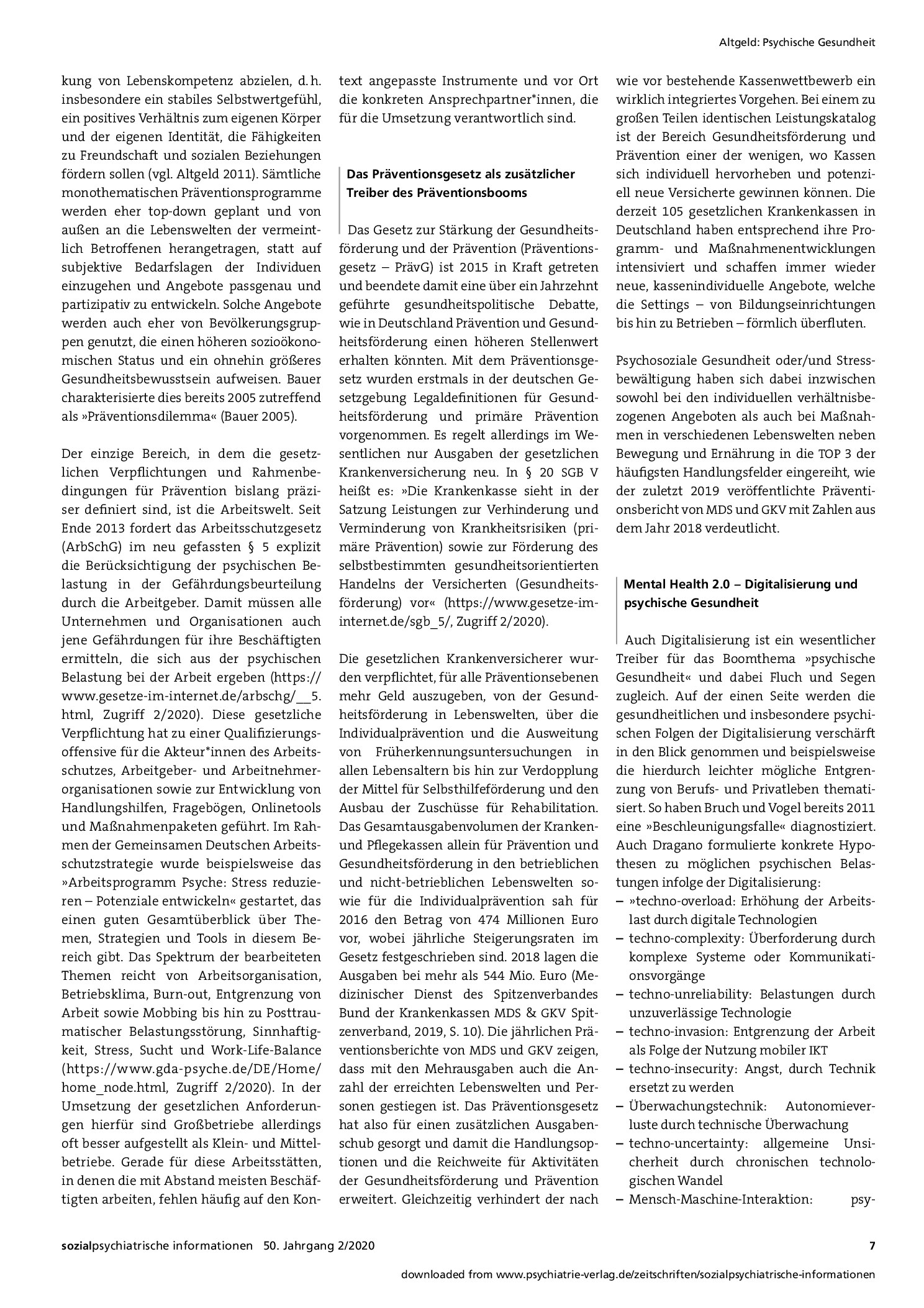 Vorschauseite 3: Psychische Gesundheit – Ein Boomthema, befeuert durch das Präventionsgesetz und die Digitalisierung