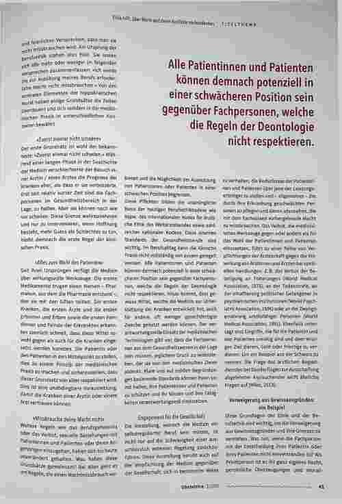 Vorschauseite 4: Ethik hilft, über Werte und deren Konflikte nachzudenken.