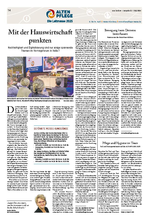 Vorschauseite 1: Mit der Hauswirtschaft punkten