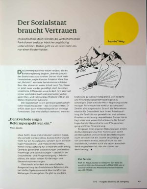 Vorschauseite 1: Der Sozialstaat braucht Vertrauen