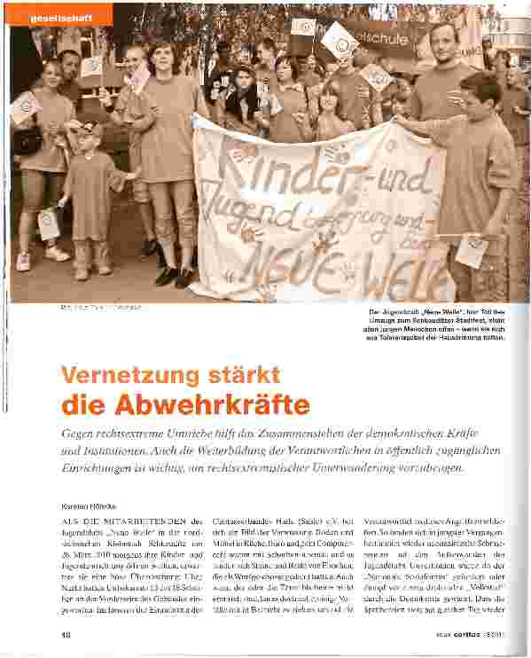Vorschauseite 1: Vernetzung stärkt die Abwehrkräfte