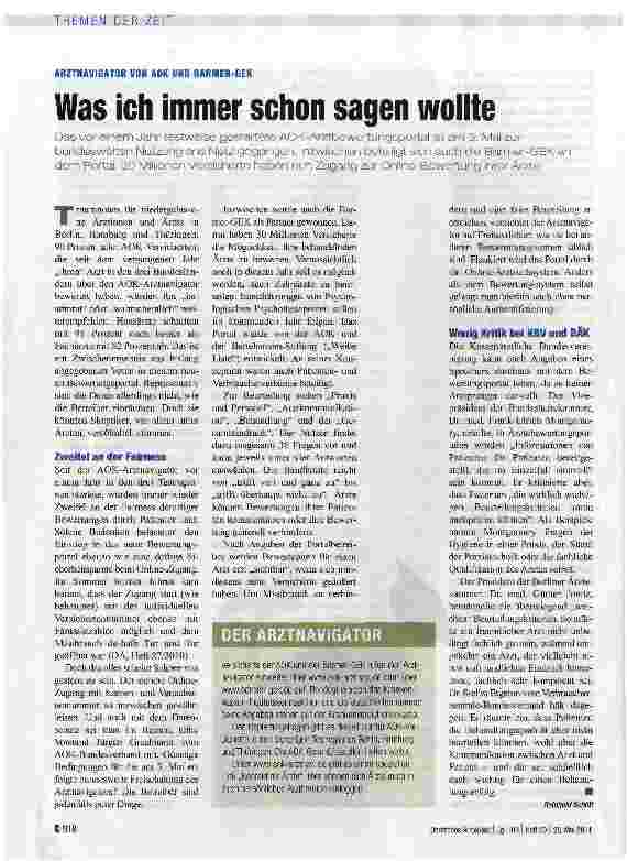 Vorschauseite 1: Was ich immer schon sagen wollte