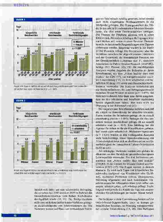 Vorschauseite 2: ORIGINALARBEITArbeitslosigkeit, soziale Unterstützung und gesundheitliche Beschwerden