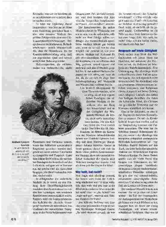 Vorschauseite 3: PLURALISMUS IN DER MEDIZINWahrheit als Verschiedenheit