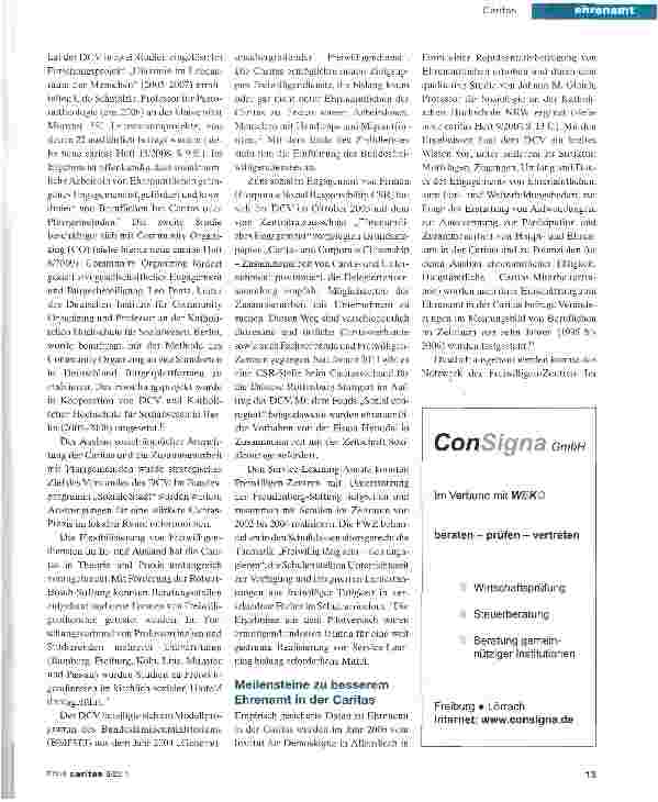 Vorschauseite 2: Zehn Jahre Engagement - Caritas fürs Ehrenamt