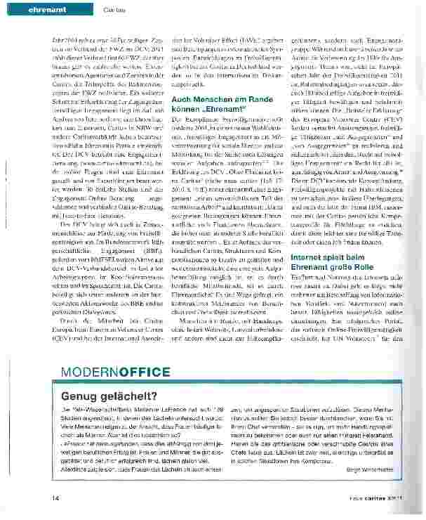 Vorschauseite 3: Zehn Jahre Engagement - Caritas fürs Ehrenamt