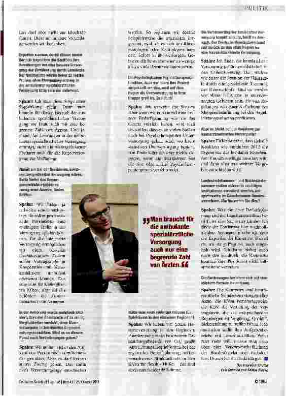 Vorschauseite 2: „Kein Zwang zum Praxisaufkauf