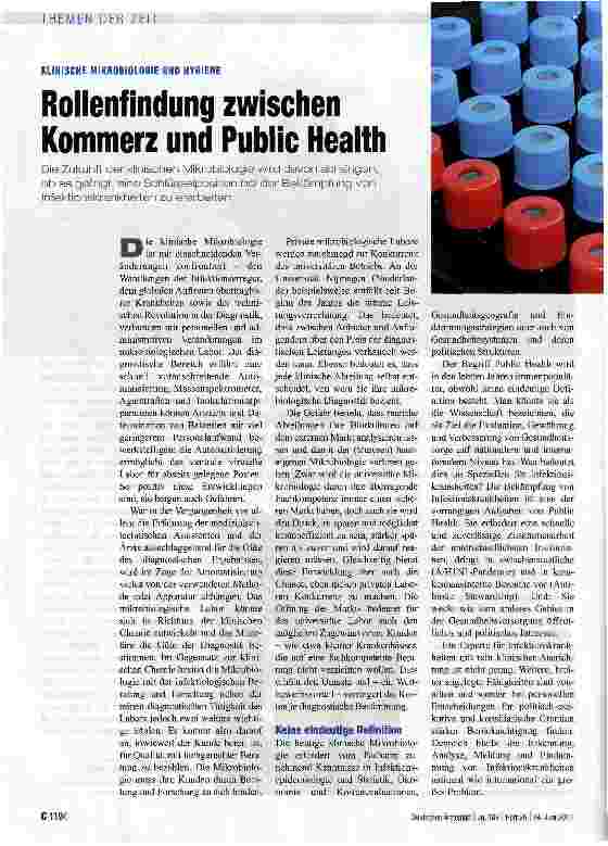 Vorschauseite 1: Rollenfindung zwischen Kommen und Public Health