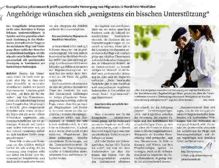 Vorschauseite 1: Angehörige wünschen sich „wenigstens ein bisschen Unterstützung