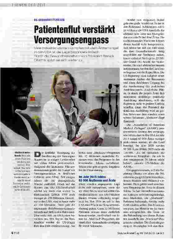 Vorschauseite 1: Patientenflut verstärkt Versorgungsengpass