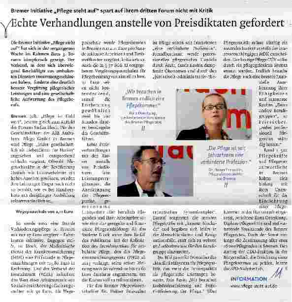 Vorschauseite 1: Echte Verhandlungen anstelle von Preisdiktaten gefordert