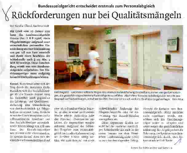 Vorschauseite 1: Rückforderungen nur bei Qualitätsmängeln