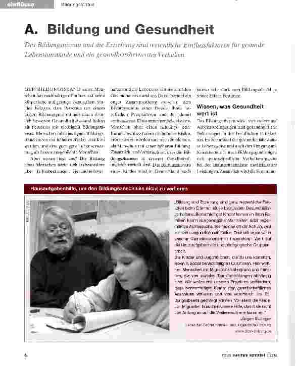 Vorschauseite 1: A. Bildung und Gesundheit
