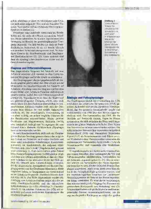Vorschauseite 3: Achalasie - eine oft zu spät diagnostizierte und ätiologisch ungeklärte Krankheit