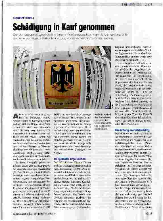 Vorschauseite 1: Schädigung in Kauf genommen