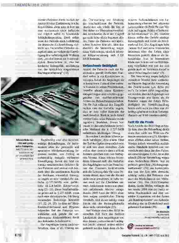 Vorschauseite 2: Schädigung in Kauf genommen