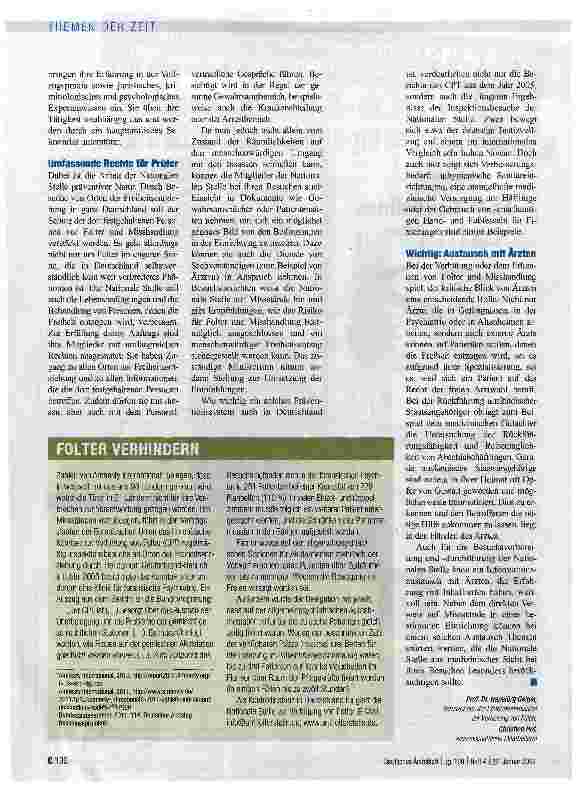 Vorschauseite 2: Ein unabhängiger Blick in Deutschlands Gefängnisse