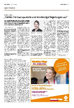 Vorschauseite 1: Gewalt in der Pflege „Stellen Sie transparente und eindeutige Regelungen auf“