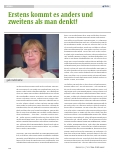 Vorschauseite 1: Erstens kommt es anders und zweitens als man denkt!