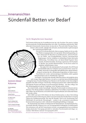 Vorschauseite 1: Sündenfall Betten vor Bedarf