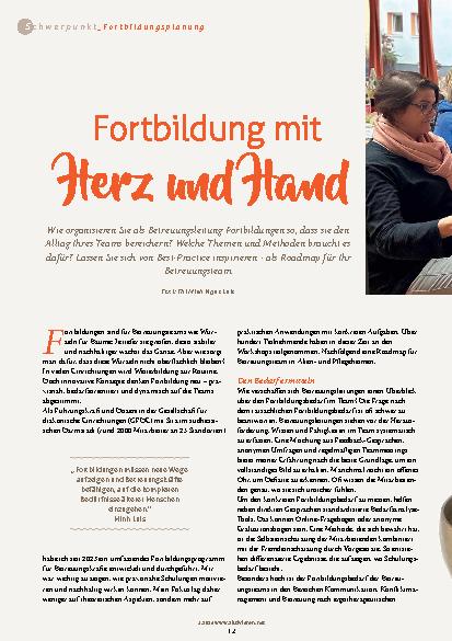 Vorschauseite 1: Fortbildung mit Herz und Hand