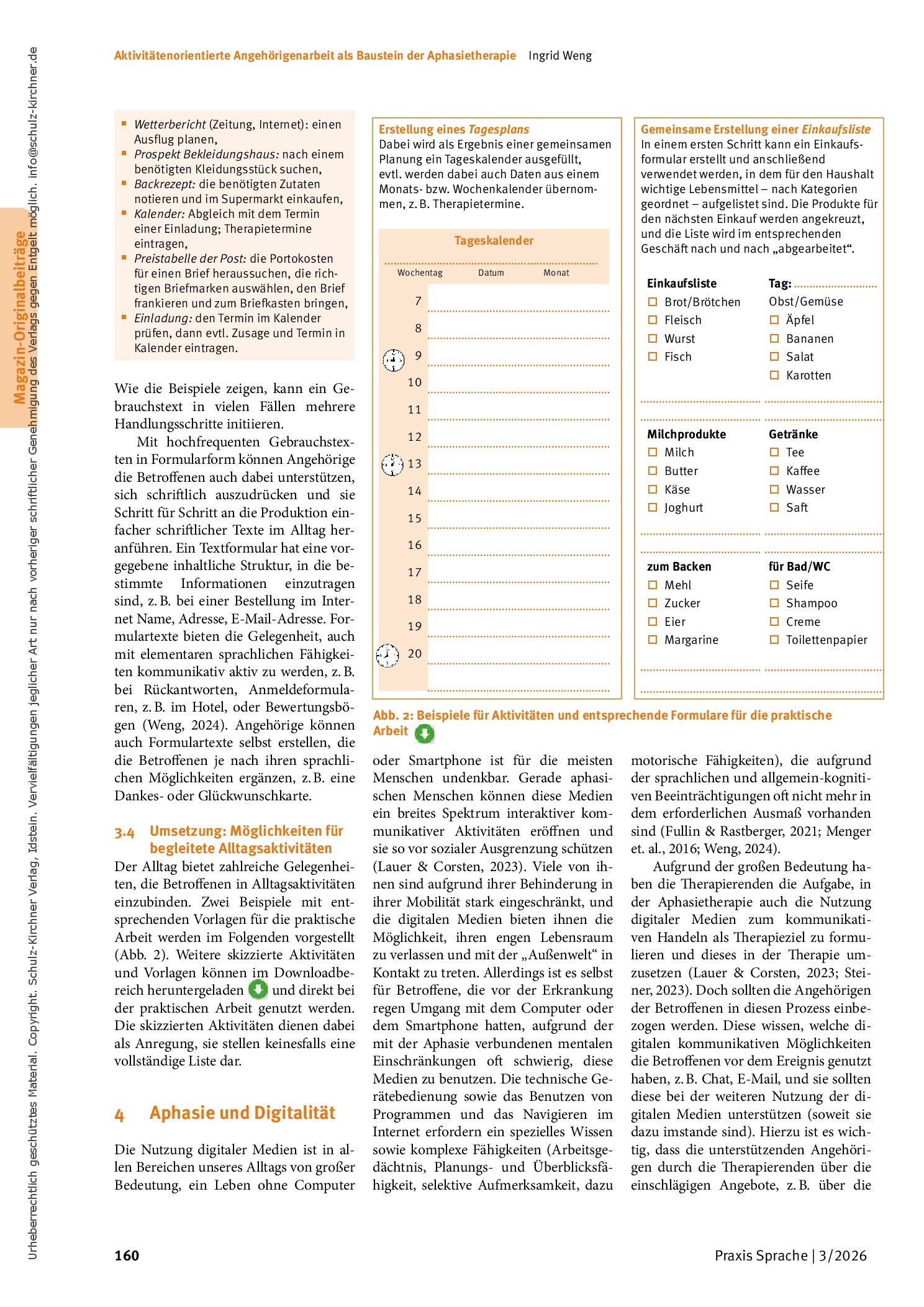 Vorschauseite 6: Aktivitätenorientierte Angehörigenarbeit als Baustein der Aphasietherapie