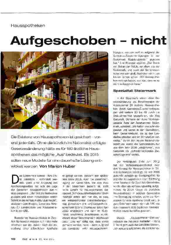 Vorschauseite 1: Aufgeschoben - nicht aufgehoben