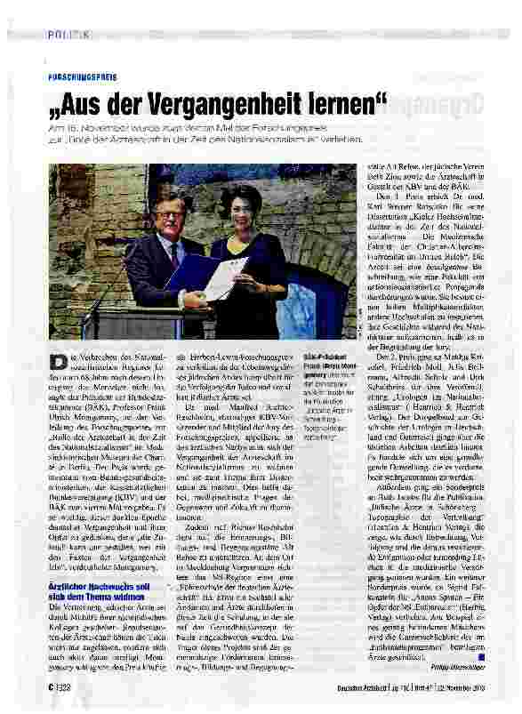 Vorschauseite 1: „Aus der Vergangenheit lernen
