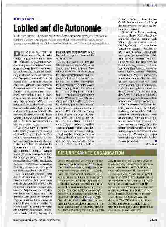Vorschauseite 1: Loblied auf die Autonomie