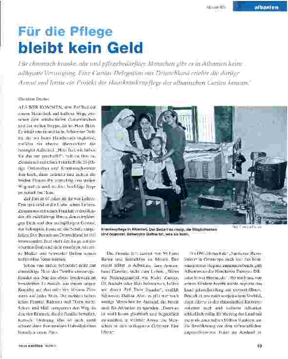 Vorschauseite 1: Für die Pflege bleibt kein Geld