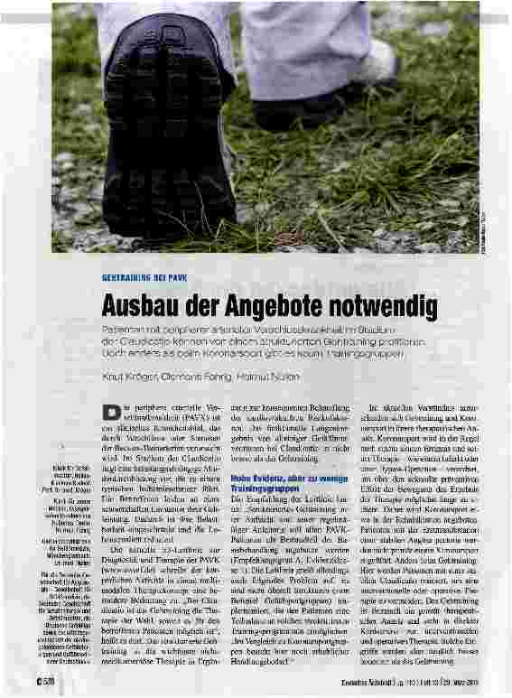 Vorschauseite 1: Ausbau der Angebote notwendig
