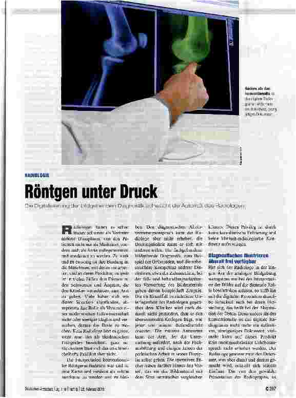 Vorschauseite 1: Röntgen unter Druck