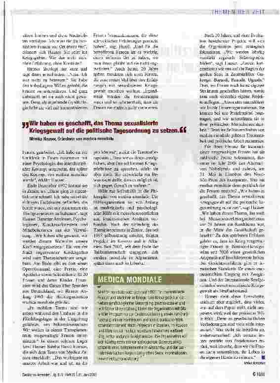 Vorschauseite 2: „Wir werden diesem Wahnsinn unsere Kraft entgegenstellen