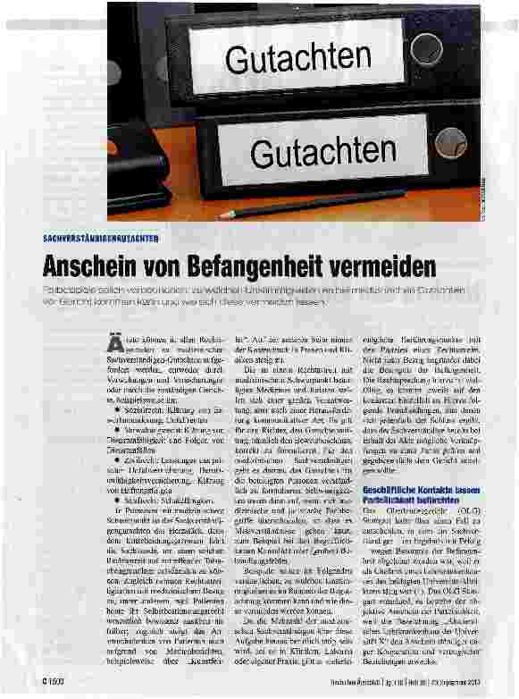 Vorschauseite 1: Anschein von Befangenheit vermeiden