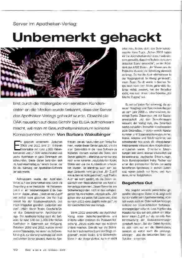 Vorschauseite 1: Unbemerkt gehackt