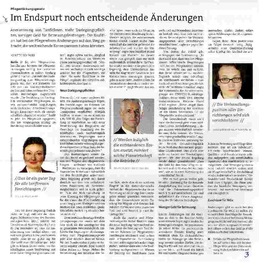 Vorschauseite 1: Im Endspurt noch entscheidende Änderungen