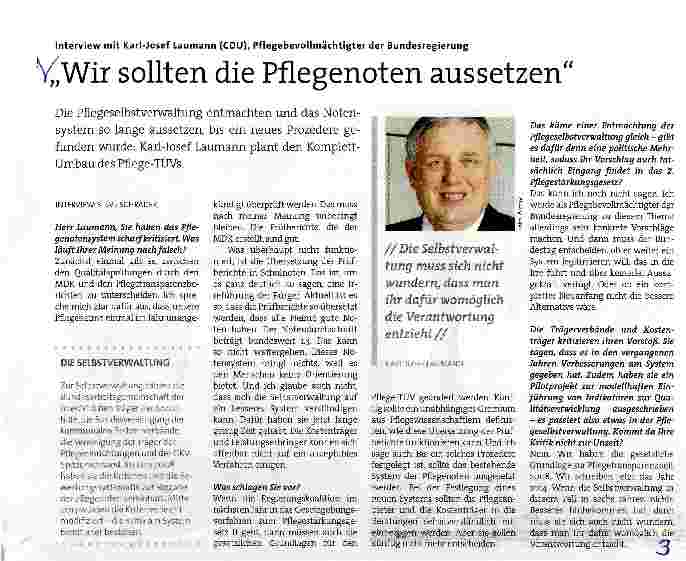 Vorschauseite 1: Wir sollten die Pflegenoten aussetzen
