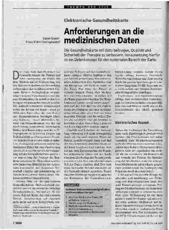 Vorschauseite 1: Anforderungen an medizinischen Daten