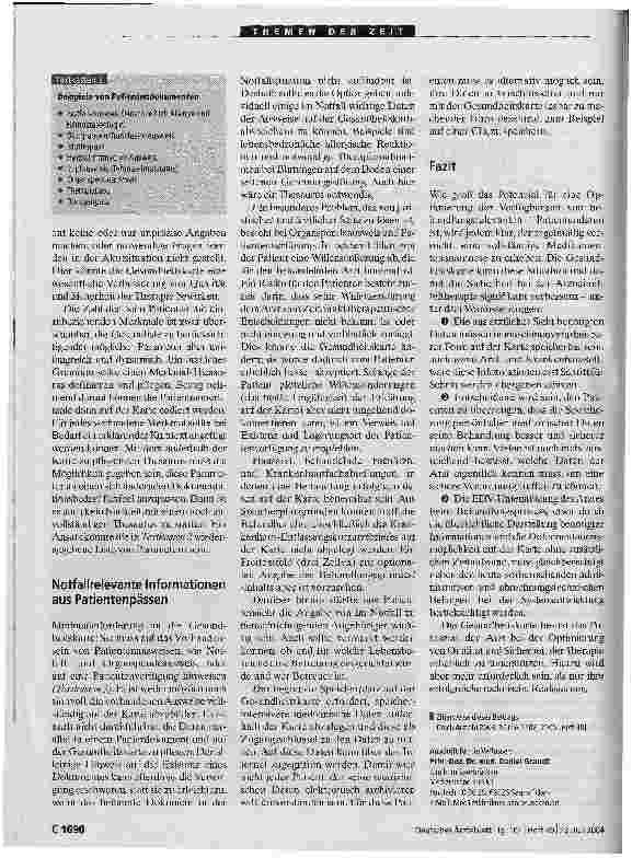 Vorschauseite 3: Anforderungen an medizinischen Daten