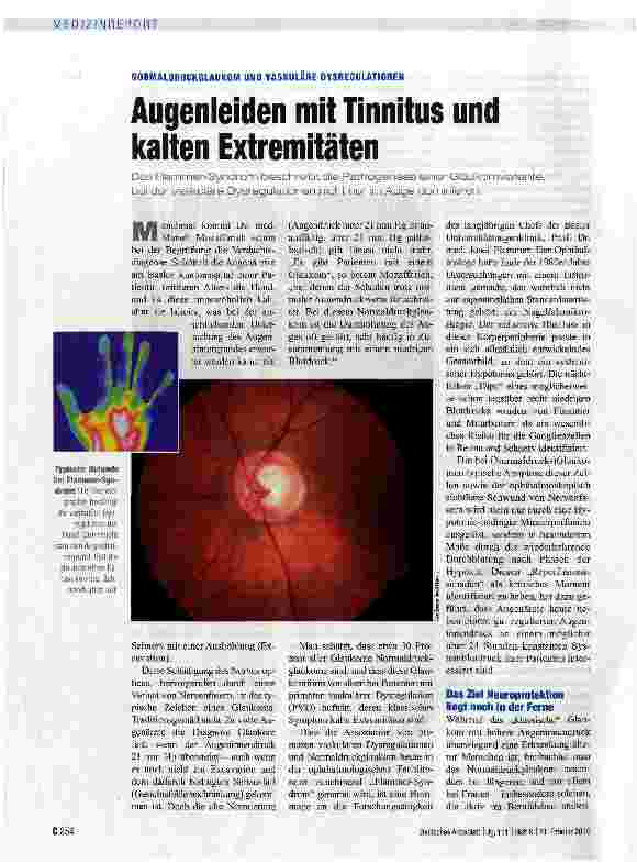 Vorschauseite 1: Augenleiden mit Tinnitus und kalten Extremitäten