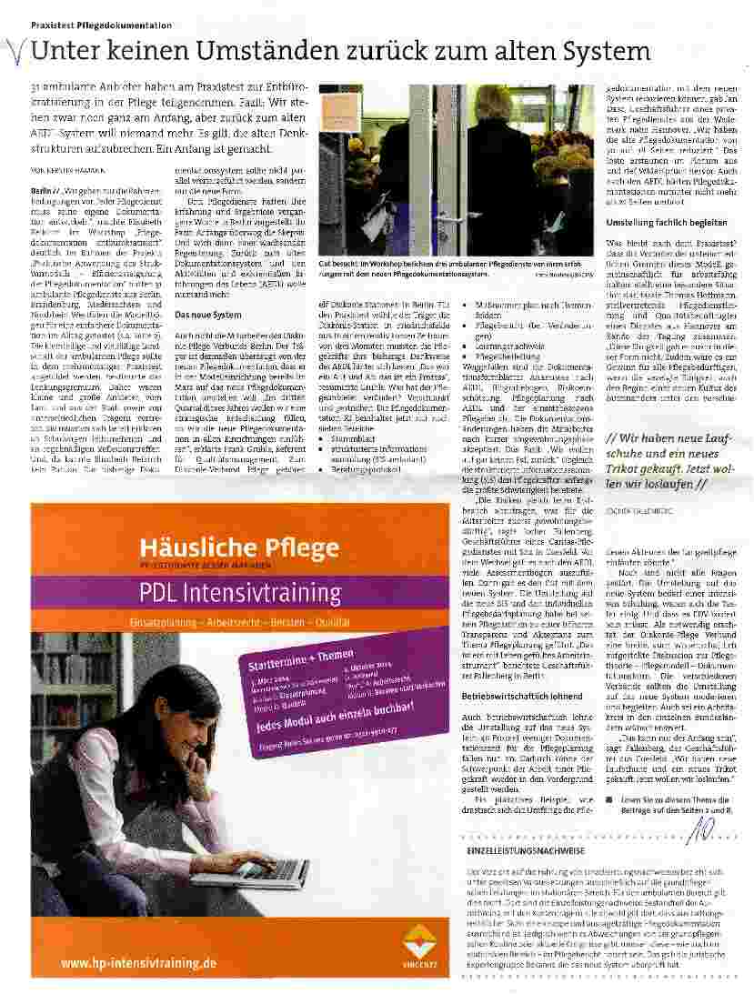 Vorschauseite 1: Unter keinen Umständen zurück zum alten System