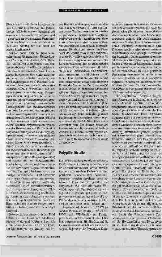 Vorschauseite 4: Evidenzbasierte MedizinDas Individuum bleibt auf der Strecke