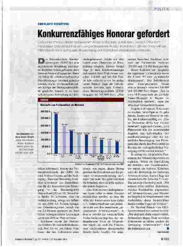 Vorschauseite 1: Konkurrenzfähiges Honorar gefordert